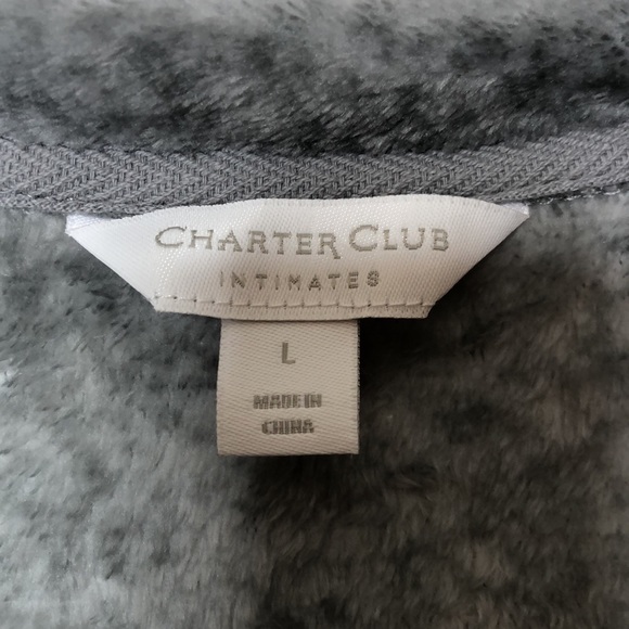 Charter Club Women's Red Heart Plaid Long Sleeve Fleece Stretch Top Size L Large - Picture 2 of 9